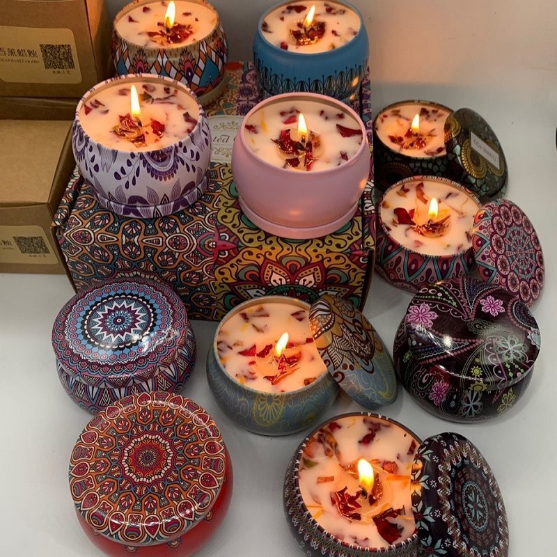 Home Fragrance Jar - Bougies parfumées vintage en cire de